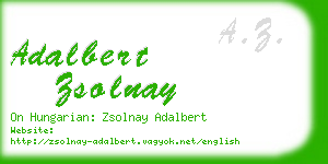 adalbert zsolnay business card